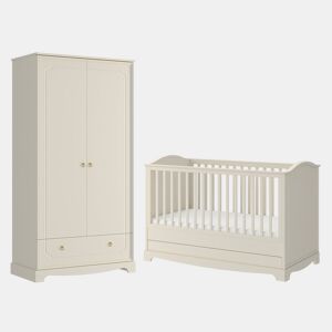 Berço evolutivo 70x140 e roupeiro 2 portas Bellamy Royal Beige