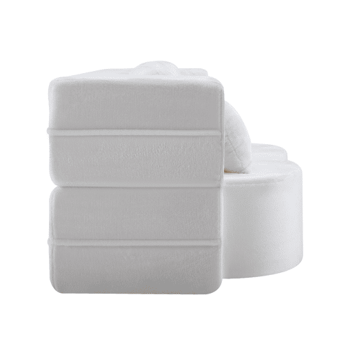 Sofá-cama de 2 lugares - moderno, com 4 almofadas e colchão dobrável de espuma de alta densidade - branco Sofá-cama de 2 lugares - moderno, com 4 almofadas e colchão dobrável de espuma de alta densidade - branco