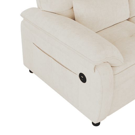 Sofá-cama de 2 lugares - 3 em 1, dobrável, encosto reclinável, função cama, porta USB, tecido felpudo - bege Sofá-cama de 2 lugares - 3 em 1, dobrável, encosto reclinável, função cama, porta USB, tecido felpudo - bege