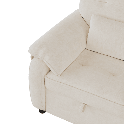 Sofá-cama de 2 lugares - 3 em 1, dobrável, encosto reclinável, função cama, porta USB, tecido felpudo - bege Sofá-cama de 2 lugares - 3 em 1, dobrável, encosto reclinável, função cama, porta USB, tecido felpudo - bege