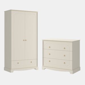 Cómoda 3 gavetas e roupeiro 2 portas Bellamy Royal Beige