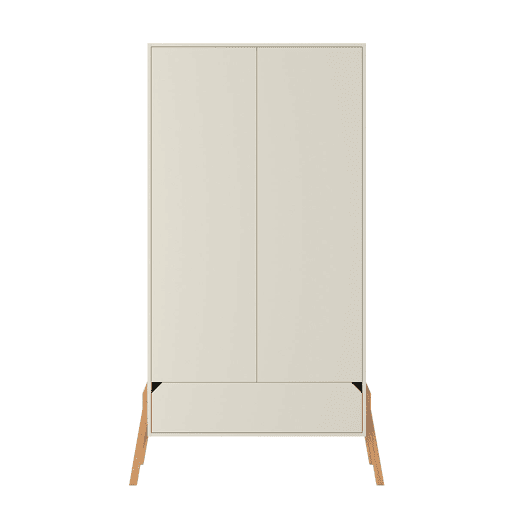 Berço evolutivo 70x140 muda-fraldas e roupeiro 2 portas Bellamy Lotta Cachemire