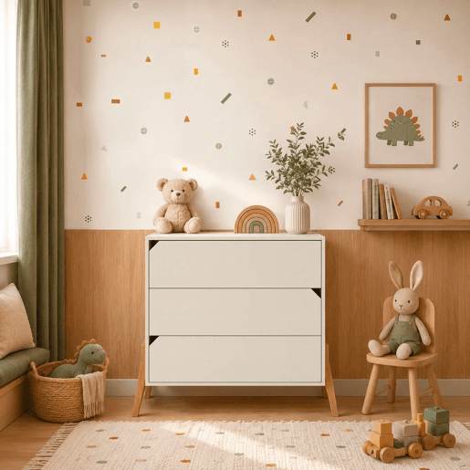 Berço evolutivo 70x140 muda-fraldas e roupeiro 2 portas Bellamy Lotta Cachemire