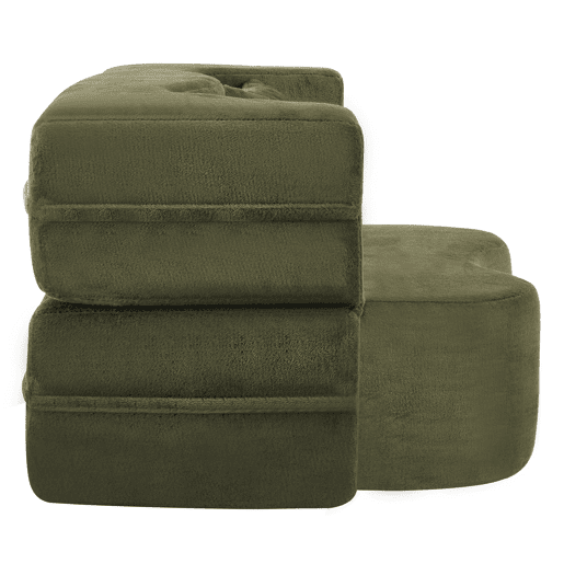 Sofá-cama de 2 lugares - dobrável, futon comprimido, sem montagem - verde