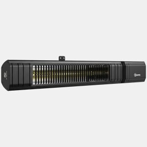 Outsunny Aquecedor por Infravermelhos para Terraço 2000 W, Aquecedor Elétrico de Parede IP65 em Alumínio, Controlo por AppTátilComando, 9 Níveis, Temporizador 24 h e Capa