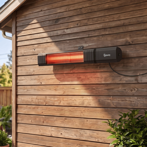 Outsunny Aquecedor por Infravermelhos para Terraço 2000 W, Aquecedor Elétrico de Parede IP65 em Alumínio, Controlo por AppTátilComando, 9 Níveis, Temporizador 24 h e Capa Outsunny Aquecedor por Infravermelhos para Terraço 2000 W, Aquecedor Elétrico de Parede IP65 em Alumínio, Controlo por AppTátilComando, 9 Níveis, Temporizador 24 h e Capa