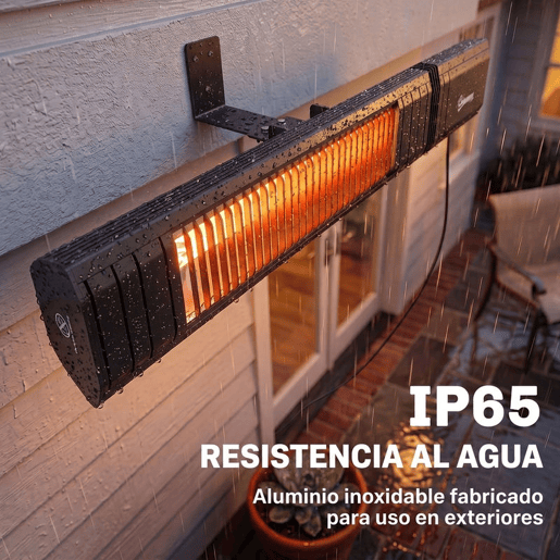 Outsunny Aquecedor por Infravermelhos para Terraço 2000 W, Aquecedor Elétrico de Parede IP65 em Alumínio, Controlo por AppTátilComando, 9 Níveis, Temporizador 24 h e Capa Outsunny Aquecedor por Infravermelhos para Terraço 2000 W, Aquecedor Elétrico de Parede IP65 em Alumínio, Controlo por AppTátilComando, 9 Níveis, Temporizador 24 h e Capa