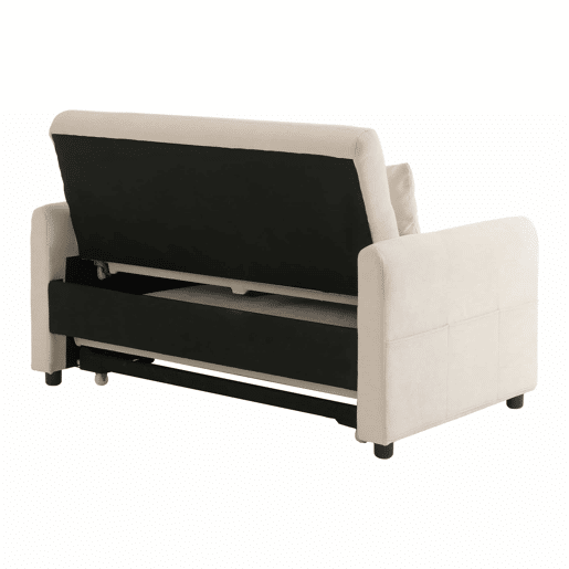 Sofá regulável multi-ângulo convertível em tecido chenille - 2 lugares - com suporte para telemóvel e portas USB - Bege Sofá regulável multi-ângulo convertível em tecido chenille - 2 lugares - com suporte para telemóvel e portas USB - Bege