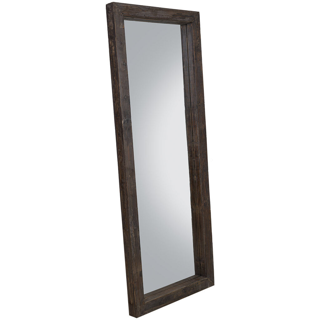 Espejo de madera rectangular marrón 70x7x180h cm