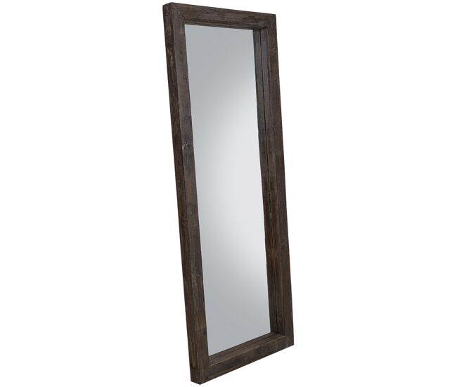 Espejo de madera rectangular marrón 70x7x180h cm