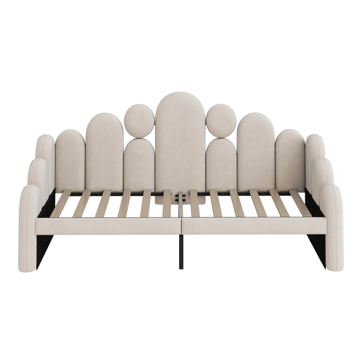 Sofá-cama 180x200 cm - 2 em 1 multifuncional com cama para animais de estimação, estofado em veludo, com base de colchão e encosto - Bege Sofá-cama 180x200 cm - 2 em 1 multifuncional com cama para animais de estimação, estofado em veludo, com base de colchão e encosto - Bege