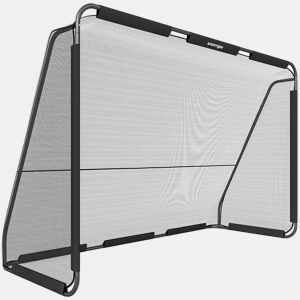 SPORTNOW Baliza de Futebol 300x120x200 cm com Rede de Malha Densa, Estrutura Metálica e Estacas para Relva e Terrenos Macios, Preto