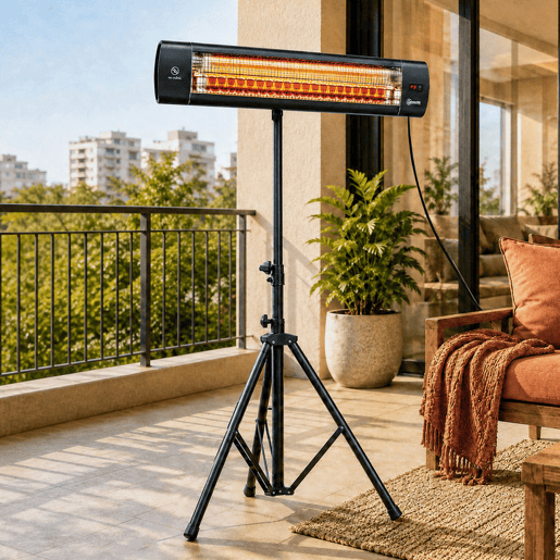 Outsunny Aquecedor de Infravermelhos para Terraço 2500 W, Aquecedor Elétrico de Pé em Alumínio IP65, Tripé Regulável, 3 Níveis de Calor, Controlo TátilRemoto, Temporizador 24 h Outsunny Aquecedor de Infravermelhos para Terraço 2500 W, Aquecedor Elétrico de Pé em Alumínio IP65, Tripé Regulável, 3 Níveis de Calor, Controlo TátilRemoto, Temporizador 24 h