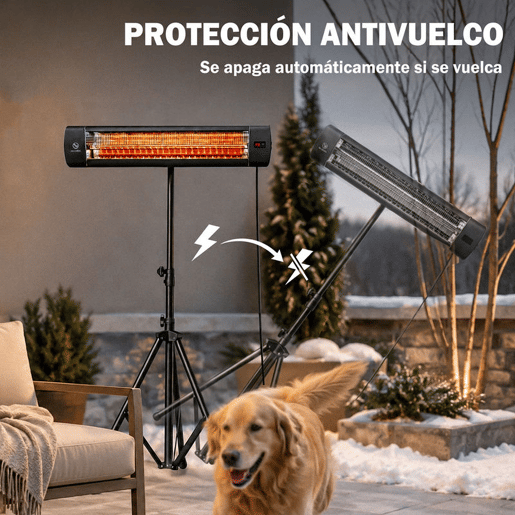 Outsunny Aquecedor de Infravermelhos para Terraço 2500 W, Aquecedor Elétrico de Pé em Alumínio IP65, Tripé Regulável, 3 Níveis de Calor, Controlo TátilRemoto, Temporizador 24 h Outsunny Aquecedor de Infravermelhos para Terraço 2500 W, Aquecedor Elétrico de Pé em Alumínio IP65, Tripé Regulável, 3 Níveis de Calor, Controlo TátilRemoto, Temporizador 24 h