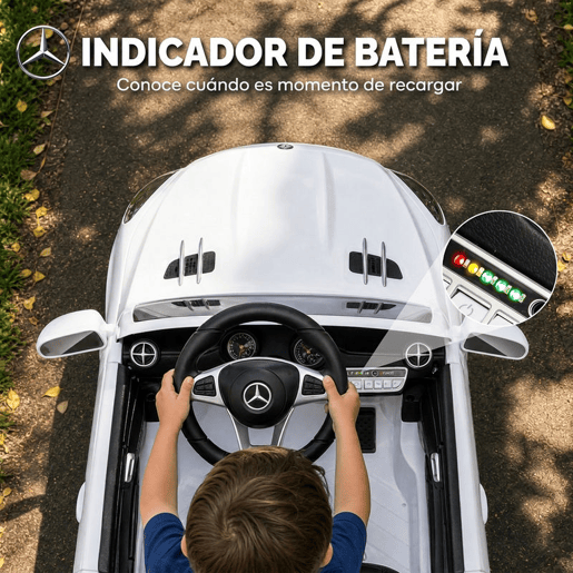 AIYAPLAY Carro Elétrico Infantil Mercedes-Benz SL500 12 V com Telecomando, Luzes, Música e Bluetooth - Branco AIYAPLAY Carro Elétrico Infantil Mercedes-Benz SL500 12 V com Telecomando, Luzes, Música e Bluetooth - Branco