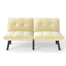 Sofá de 2 lugares - moderno, dobrável, com função de cama - creme