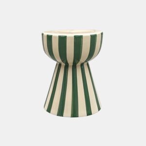 Banco banqueta de cerâmica na cor begeverde