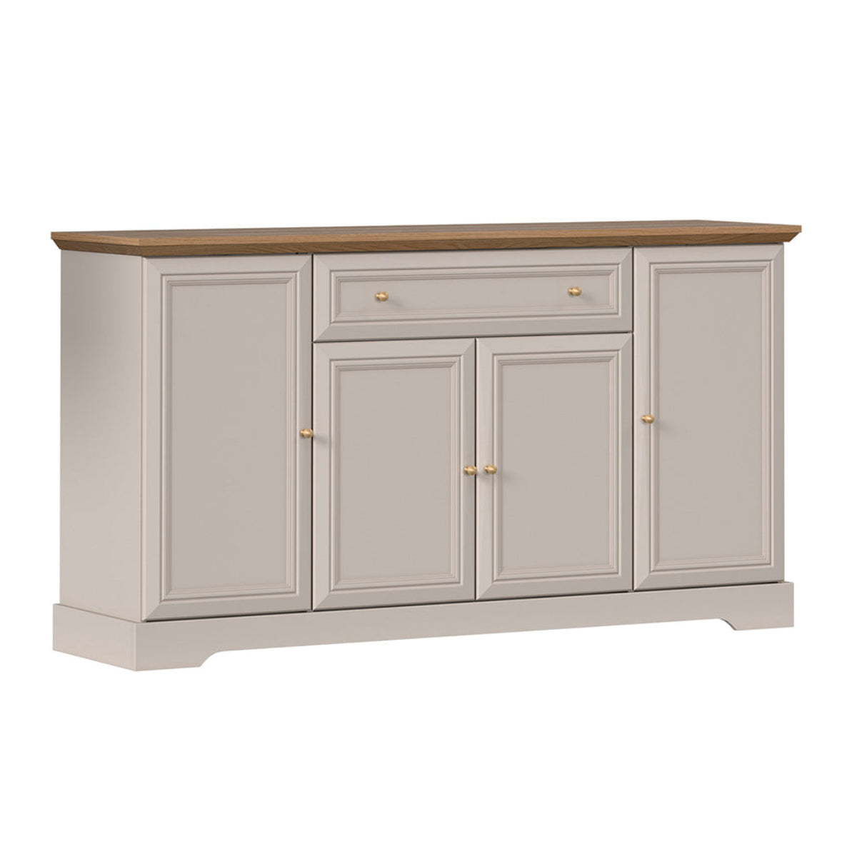 Aparador dulci cachemira y madera 4 puertas 1 cajón