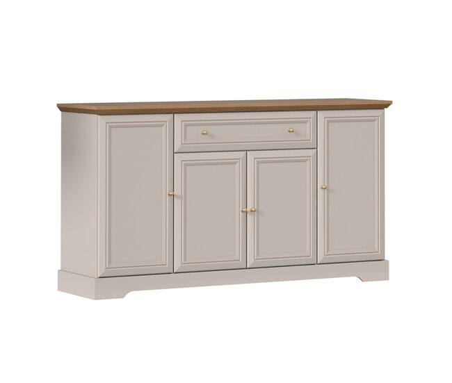 Aparador dulci cachemira y madera 4 puertas 1 cajón