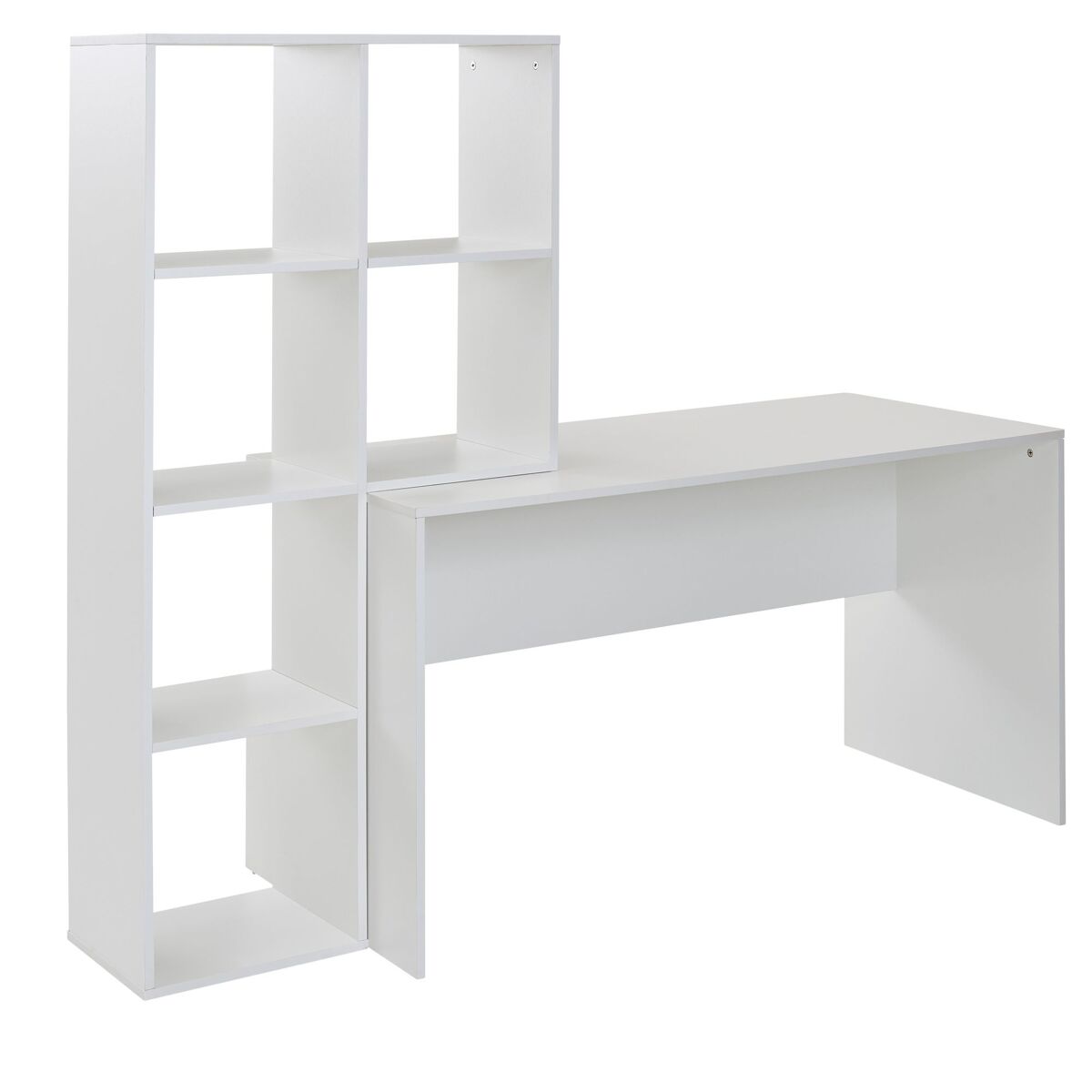 Escritorio con estantería blanco 170 x 59 x 143,5 cm mesa de oficina moderna