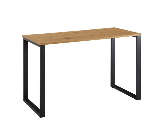 Escritorio decoración roble / negro 120 x 60 x 76 cm mesa de diseño