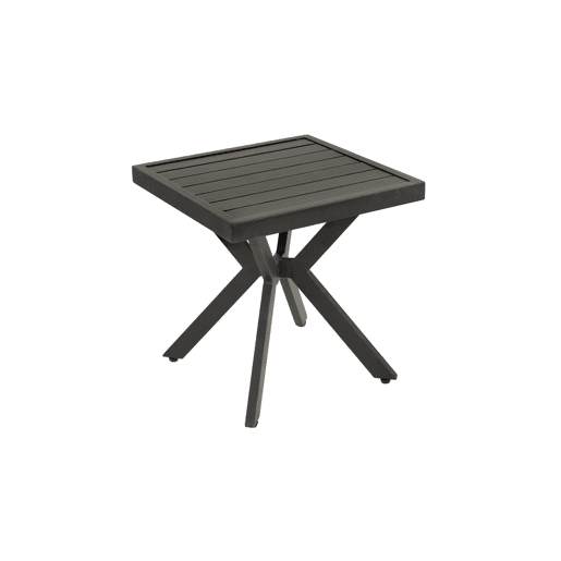 Mesa auxiliar quadrada para exterior - alumínio, resistente às intempéries, fácil de manter - castanho escuro Mesa auxiliar quadrada para exterior - alumínio, resistente às intempéries, fácil de manter - castanho escuro