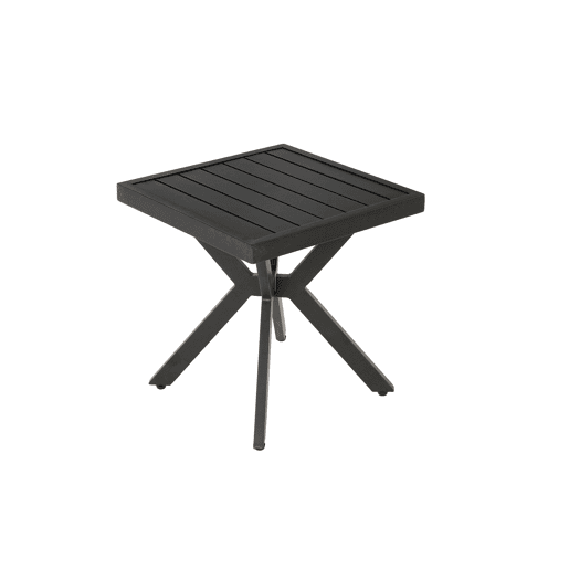 Mesa auxiliar quadrada para exterior - alumínio, resistente às intempéries, fácil de manter - castanho escuro Mesa auxiliar quadrada para exterior - alumínio, resistente às intempéries, fácil de manter - castanho escuro