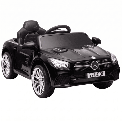 AIYAPLAY Carro Elétrico Infantil Mercedes-Benz SL500 12V com Comando 2,4 GHz, 2 Motores, Suspensão, Luzes, Música e Bluetooth, Preto