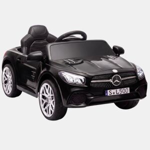 AIYAPLAY Carro Elétrico Infantil Mercedes-Benz SL500 12V com Comando 2,4 GHz, 2 Motores, Suspensão, Luzes, Música e Bluetooth, Preto