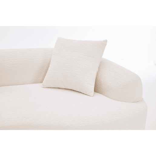 Sofá modular curvo de 4 lugares - Chenille moderno, confortável e elegante - Branco Sofá modular curvo de 4 lugares - Chenille moderno, confortável e elegante - Branco