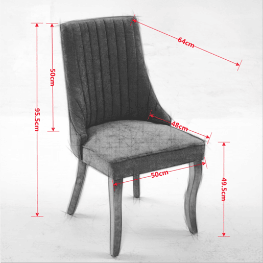 Cadeira de sala de jantar 2 unidades - Estofamento em linho cinza, pernas curvas em madeira, design confortável - Cinza Cadeira de sala de jantar 2 unidades - Estofamento em linho cinza, pernas curvas em madeira, design confortável - Cinza