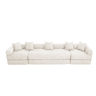 Sofá modular de 4 lugares - com arrumação, função modular, adequado para animais de estimação - Bege