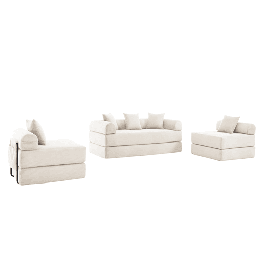 Sofá modular de 4 lugares - com arrumação, função modular, adequado para animais de estimação - Bege Sofá modular de 4 lugares - com arrumação, função modular, adequado para animais de estimação - Bege