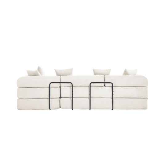 Sofá modular de 4 lugares - com arrumação, função modular, adequado para animais de estimação - Bege Sofá modular de 4 lugares - com arrumação, função modular, adequado para animais de estimação - Bege