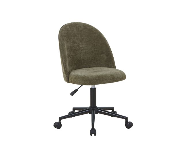 Silla de oficina con ruedas , phyl, verde kaki, 49.5x55x96 cm