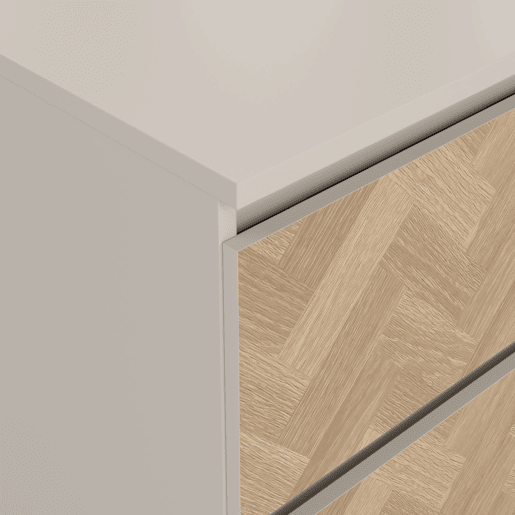 Mesa de Cabeceira 2 Gavetas Bidasoa CashmereHerringbone 40x36x48 cm Mesa Auxiliar para Quarto com Arrumação e Design Têxtil Mesa de Cabeceira 2 Gavetas Bidasoa CashmereHerringbone 40x36x48 cm Mesa Auxiliar para Quarto com Arrumação e Design Têxtil