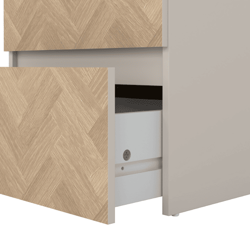 Mesa de Cabeceira 2 Gavetas Bidasoa CashmereHerringbone 40x36x48 cm Mesa Auxiliar para Quarto com Arrumação e Design Têxtil Mesa de Cabeceira 2 Gavetas Bidasoa CashmereHerringbone 40x36x48 cm Mesa Auxiliar para Quarto com Arrumação e Design Têxtil