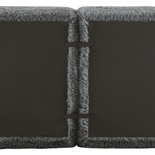 Sofá modular U 4 lugares - sem montagem, combinável, felpa, suporte ergonómico - Cinza Sofá modular U 4 lugares - sem montagem, combinável, felpa, suporte ergonómico - Cinza