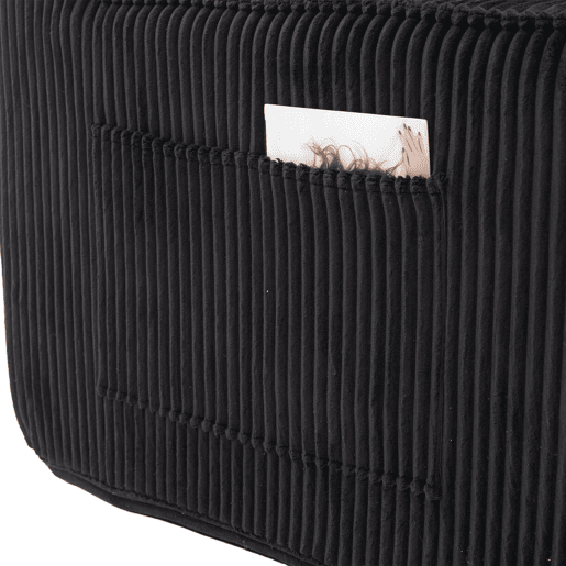 Sofá modular de veludo cotelê de 2 lugares - almofadas incluídas, bolsos laterais de dois tamanhos, espuma de 3 camadas + núcleo de molas, recuperação rápida, sala de estar e escritório - preto Sofá modular de veludo cotelê de 2 lugares - almofadas incluídas, bolsos laterais de dois tamanhos, espuma de 3 camadas + núcleo de molas, recuperação rápida, sala de estar e escritório - preto
