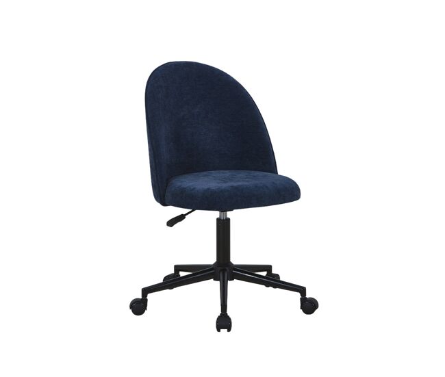 Silla de oficina con ruedas , phyl, azul, 49.5x55x96 cm
