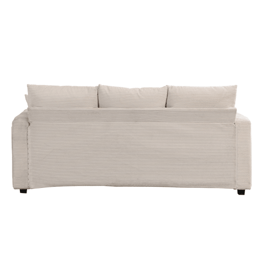 Sofá modular de 3 lugares - com LED e assento tipo nuvem, chaise longue removível - Bege Sofá modular de 3 lugares - com LED e assento tipo nuvem, chaise longue removível - Bege