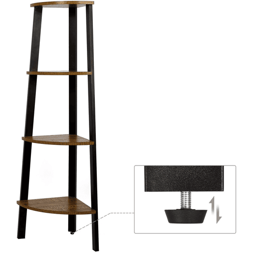 ESTANTE DE CANTO 125 cm, pretocastanho ESTANTE DE CANTO 125 cm, pretocastanho