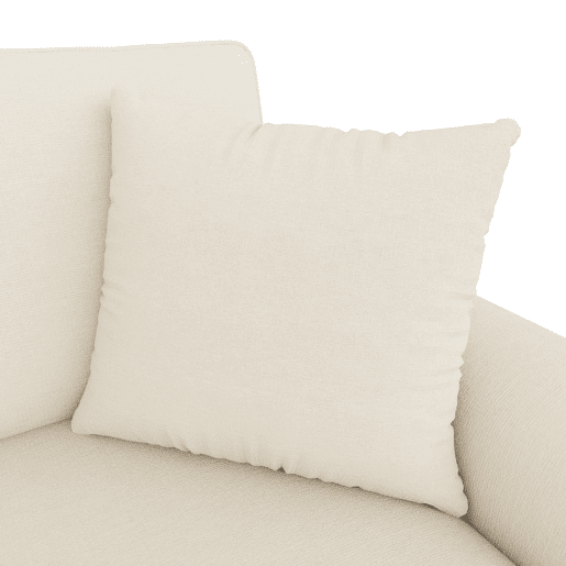 Sofá modular em U de 280 cm - Chenille, 2 lugares com 2 chaise longues, baú de arrumação e almofadas - Bege