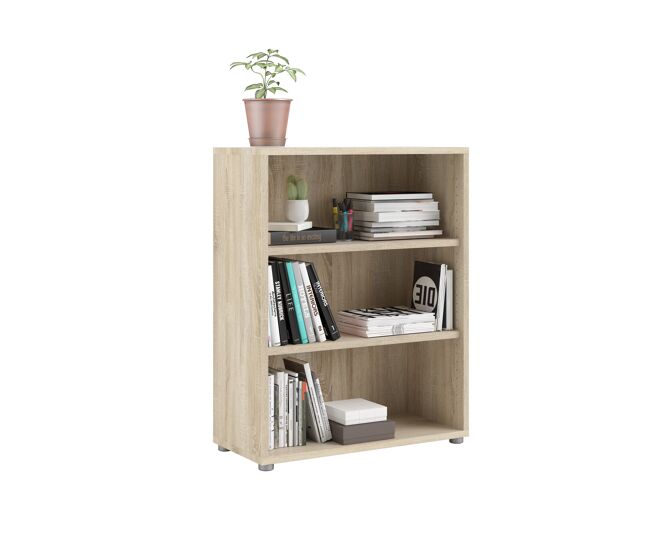 Librería ter roble patinado 90x41x114 cm / librería con 2 estantes abiertos para salón, despacho o estudio