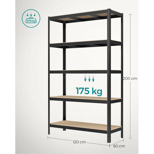SUPORTE DE ARMAZENAMENTO 200 cm, preto SUPORTE DE ARMAZENAMENTO 200 cm, preto
