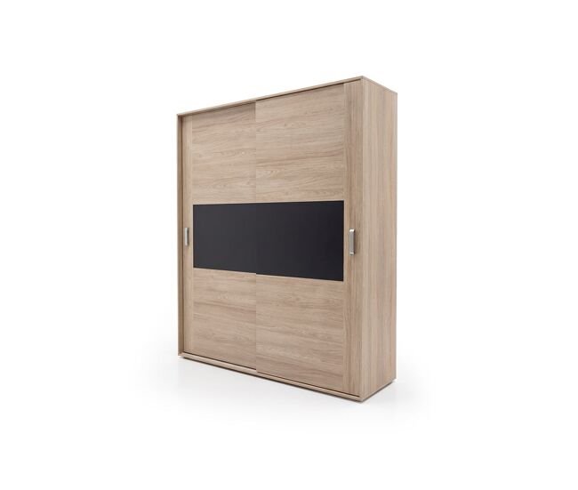 Armario 2 puertas correderas love, 180cm, sonoma y grafito