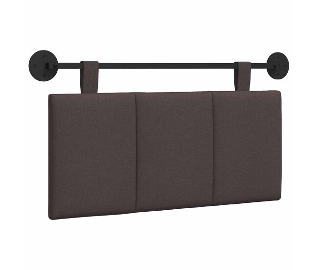 Cabecero - mueble cabecero colgante marrón oscuro tela
