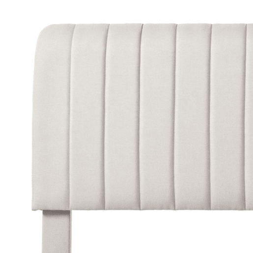 Cama estofada individual 90 x 200 cm u2013 com base incluída, cabeceira ajustável e estofo em linho u2013 Cinzento+Bege