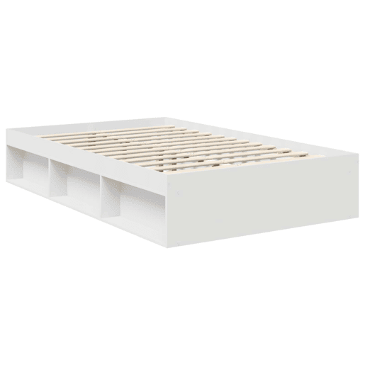 Estrutura da Cama de casal simple com cabeceira Branco 120 x 190 cm