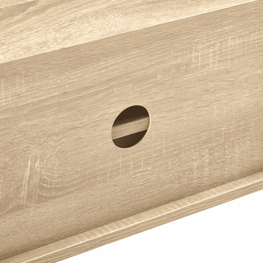 Móvel de TV de 140 cm - com portas duplas de correr, prateleiras ajustáveis e pés em madeira maciça - cor Natural Wood Móvel de TV de 140 cm - com portas duplas de correr, prateleiras ajustáveis e pés em madeira maciça - cor Natural Wood